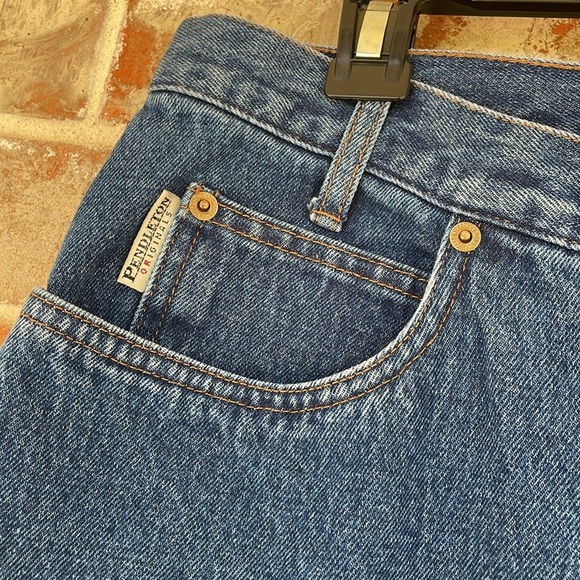 Pendleton Original Blue Straight Leg High Rise Mom Jeans-see measurements - Picture 2 of 11
